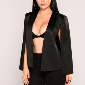 Fashion Nova In Control Satin Cape (XL)